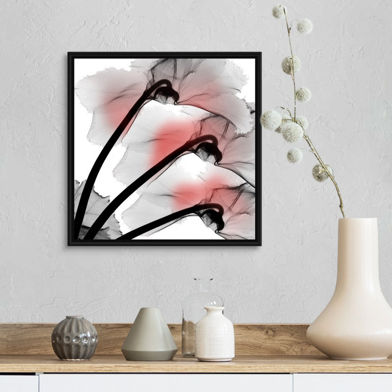 « Coral Luster cyclamen » par Albert Koetsier, reproduction d’art sur toile, H 18 po x l 18 po x P 1,75 po