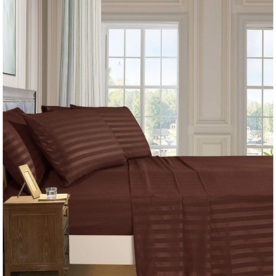 Ensemble de draps rayés en microfibre percale