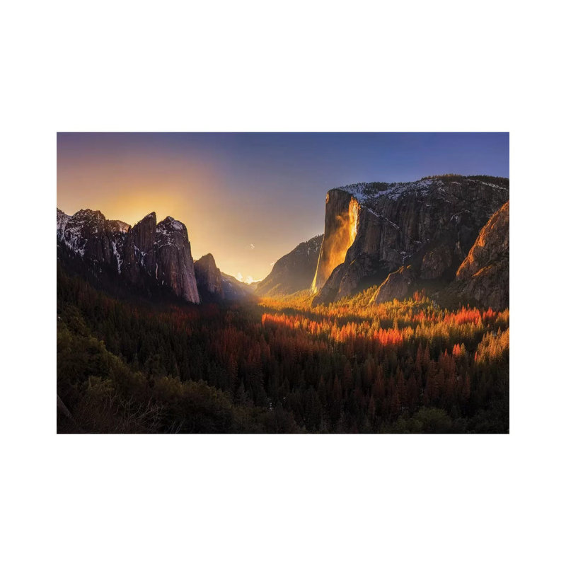 Yosemite Firefall by Yan Zhang - Wrapped Canvas Print, 30.48 cm H x 45.72 cm W