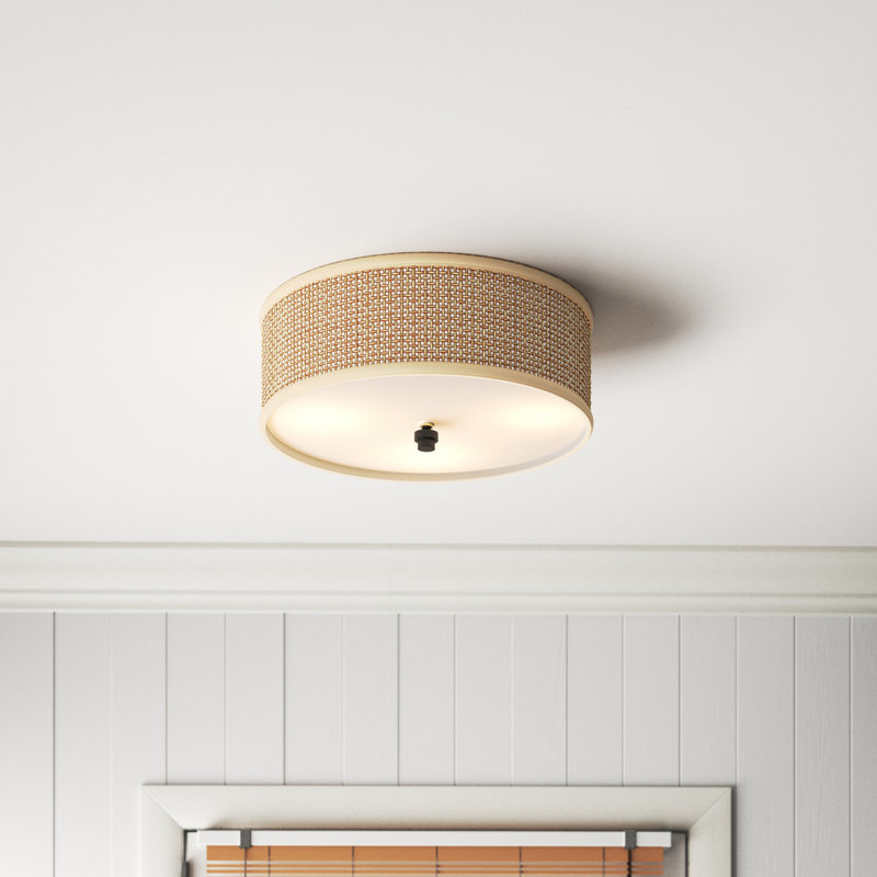 Zen Rattan Flush Mount