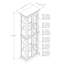 Vitrine avec éclairage interne et 4 tablettes réglables en verre - portes en chêne trempé-1128356725
