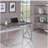 Rustic Grey Herringbone Bookcase with Full-Length Shelf