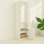 Système d'organisation modulaire en bois avec miroir