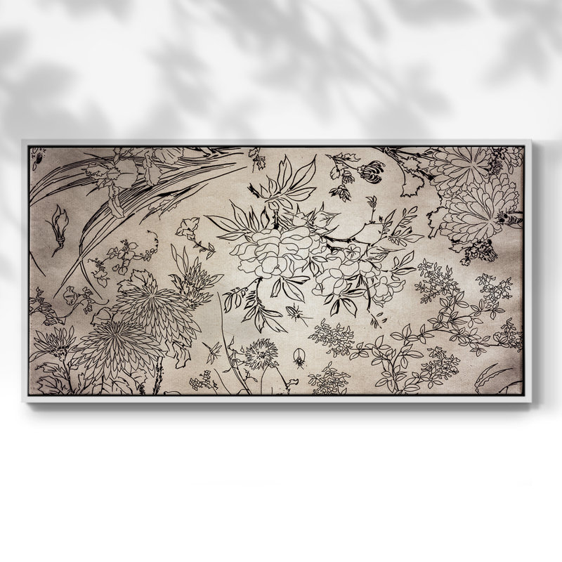 Série abstraite-DCCCLxxxi- Toile tendue avec châssis tendue, prête à être accrochée, H 21 po x l 41 po, Blanc