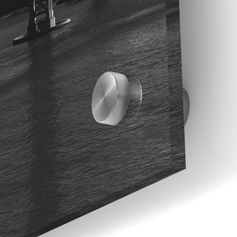 Art mural en verre acrylique «Golden Gate Bridge B & w» par Epic Portfolio, H 24 po x l 48 po