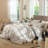 MooMee Gingham Duvet Cover Set 100% Washed Cotton Linen Like Lightweight-115836941-121465077
