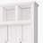 Farmhouse Wooden Hall Tree with Wide Storage Bench, Entryway Shoe Cabinet with 13 Compartments and 6 Hooks, White-532877078
