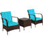 Ensemble de conversation à assise profonde et coussins 3 pièces-2065840199
