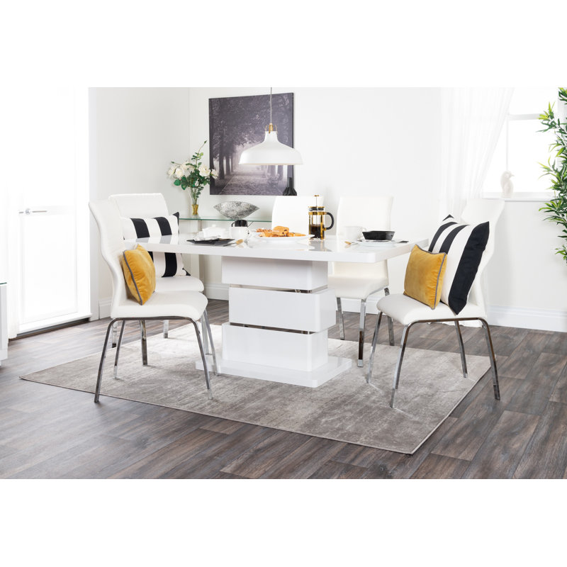 Anders 6 - Person Dining Set, White