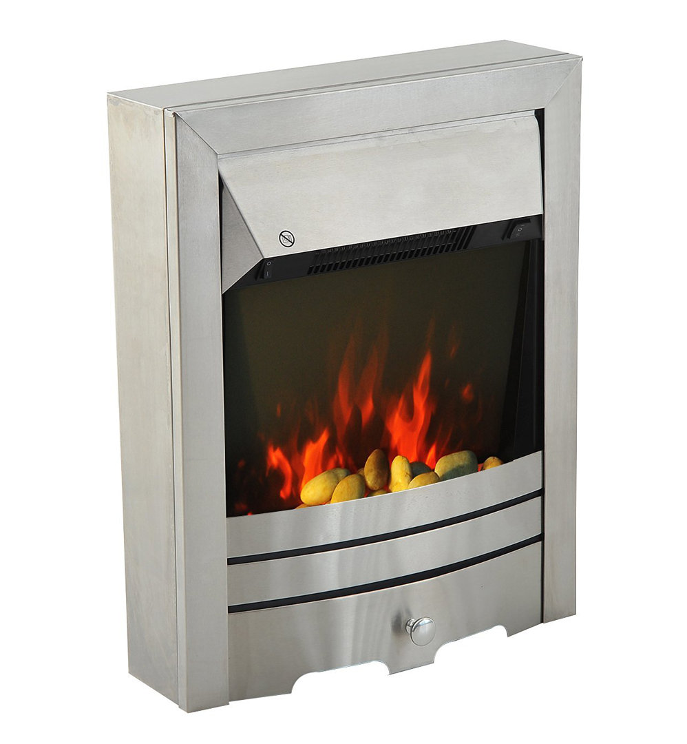 Stainless Steel Electric Fireplace