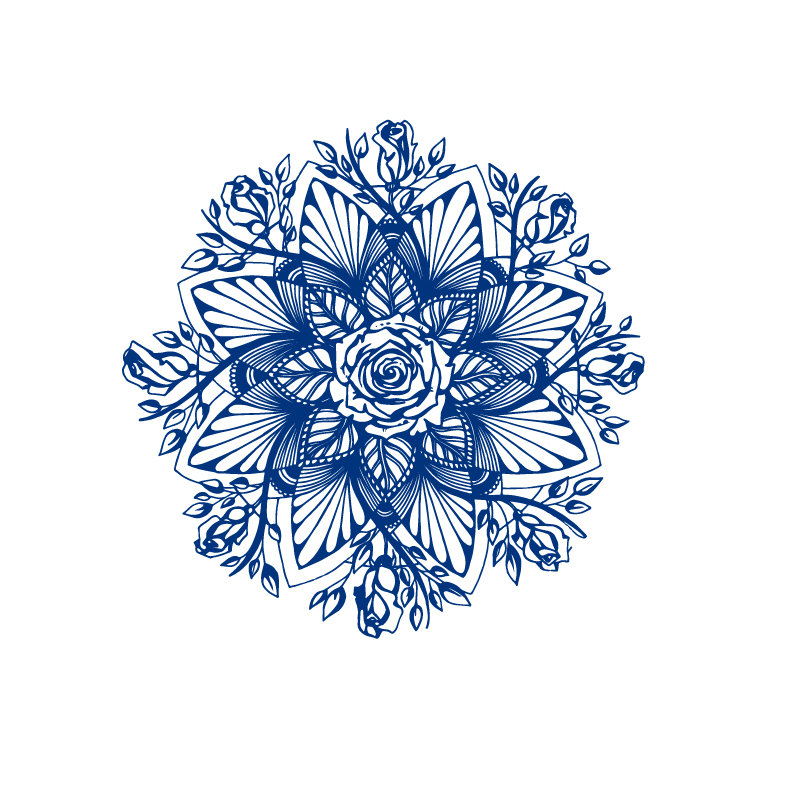 Décalcomanie murale Natazhat, Bleu