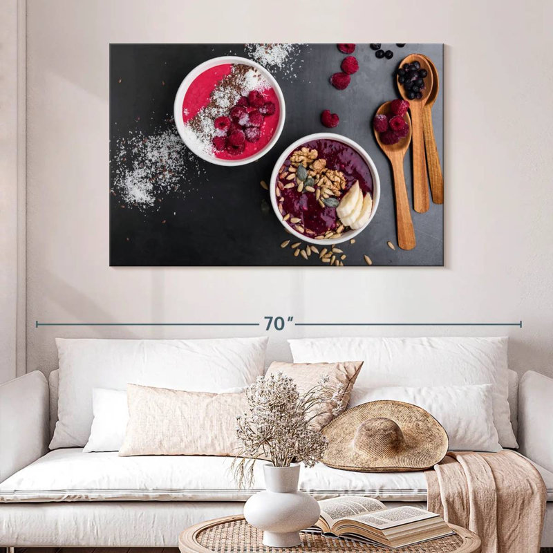Yarlin Blueberries Smoothie, 32" H x 48" W