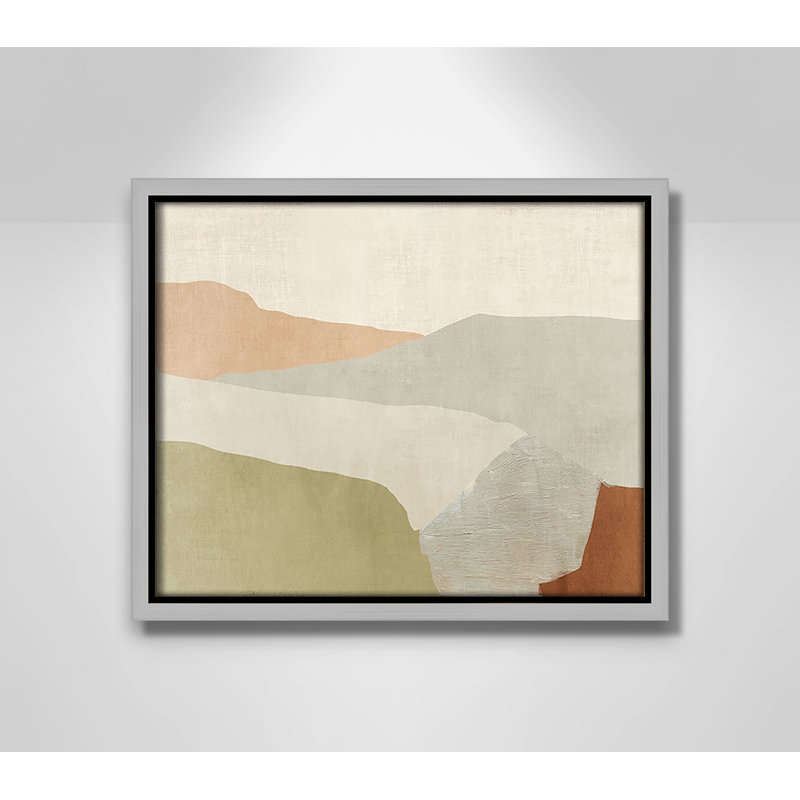 «Elspeth Pastel Views - Floater Frame», peinture sur toile, H 9,5 po x l 11,5 po, Argent argent