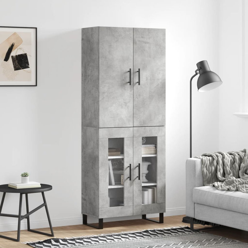 Mikie Display Cabinet, Concrete Grey