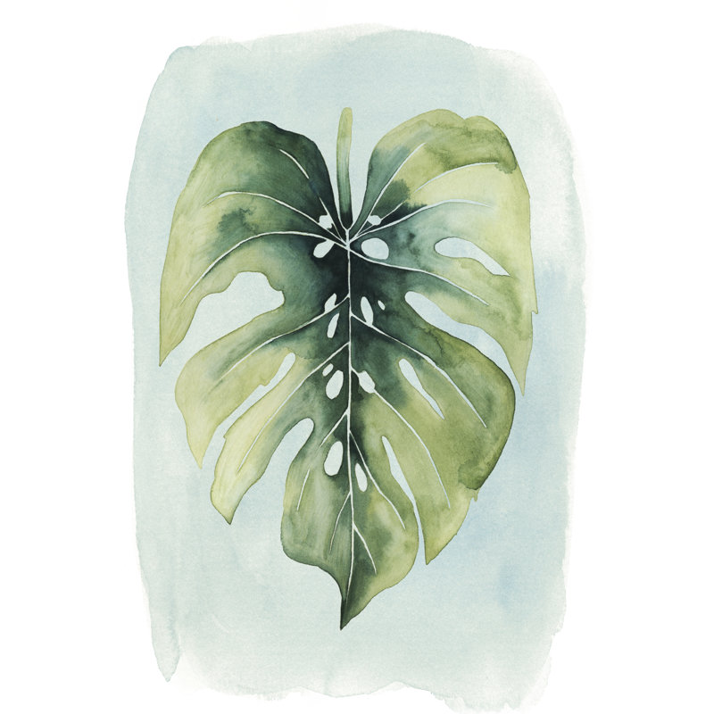 Paradise Palm Leaves I by Grace Popp - Wrapped Canvas Painting Print, 122cm H x 81cm W, Black Floater Framed