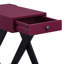 Table d'appoint avec port, magnifique plateau bourgogne, pieds noirs en forme de X, 24,52 po Hauteur, poids 19,73 lb intégré, pieds élégants, poids, largeur 13,24 po-793371000-793371001