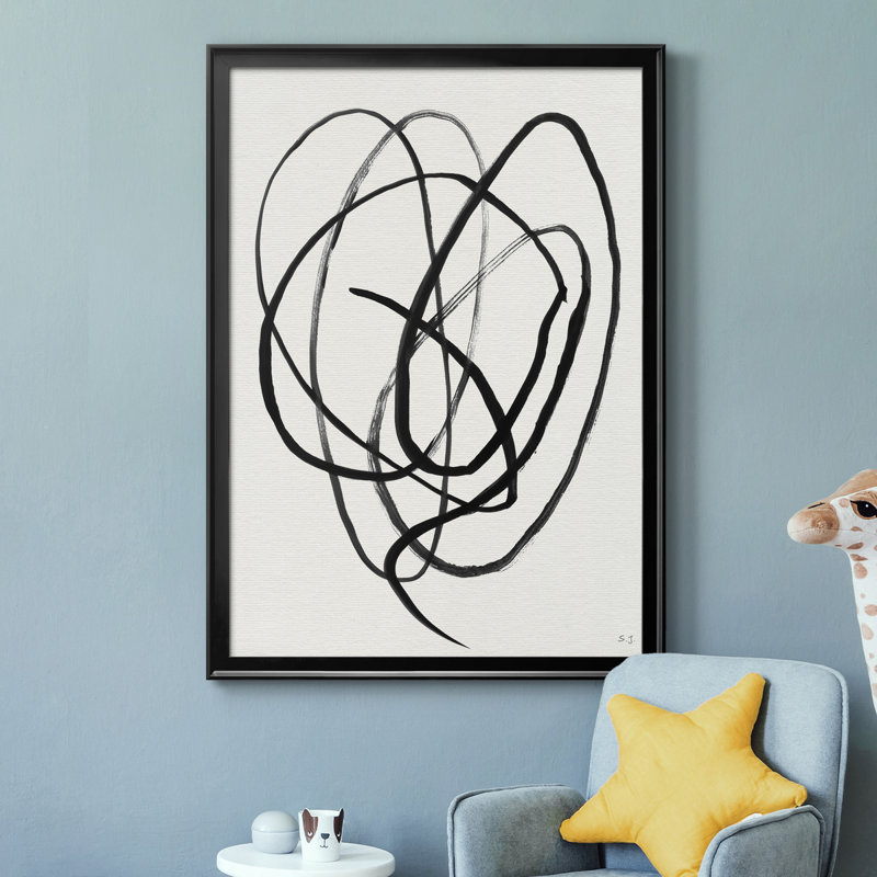 " Skate Away I " Painting Print, 36.5" H x 26.5" W  x 1" D, Black
