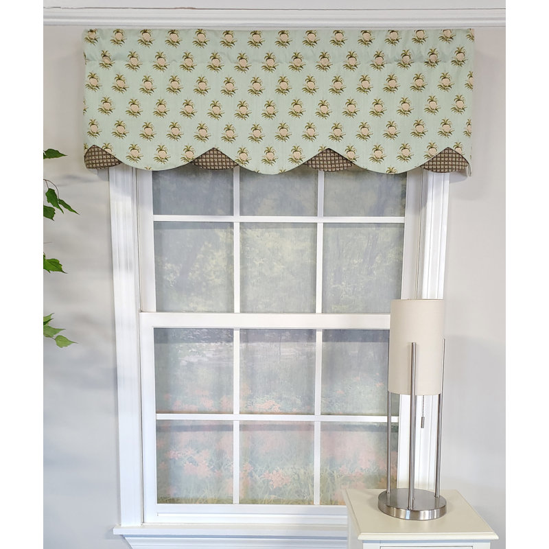 RLF Home Pineapple Field Petticoat Valance, Spa Green
