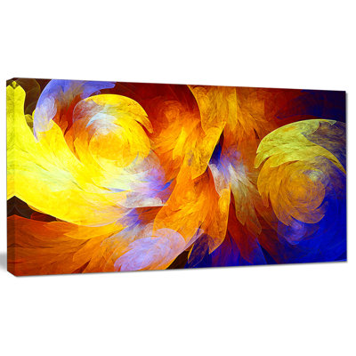 " Yellow Fractal Abstract Pattern "