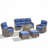 Simino 7-Piece Outdoor Wicker Patio Conversation Set With Fire Pit Table, Swivel Gliders And Ottomans-436450004-436450007-436450006