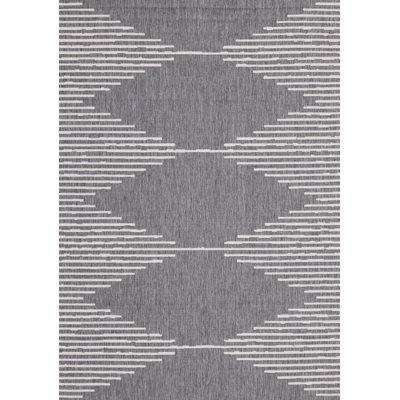 Tapis gris à motif géométrique Conswala