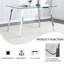 Table rectangulaire en verre trempé de 0,31 po, pieds en métal minimalistes modernes pour 4 à 6 personnes, salle à manger de bureau, table de 51 po x 31 po avec pieds, chambre à coucher-459948383