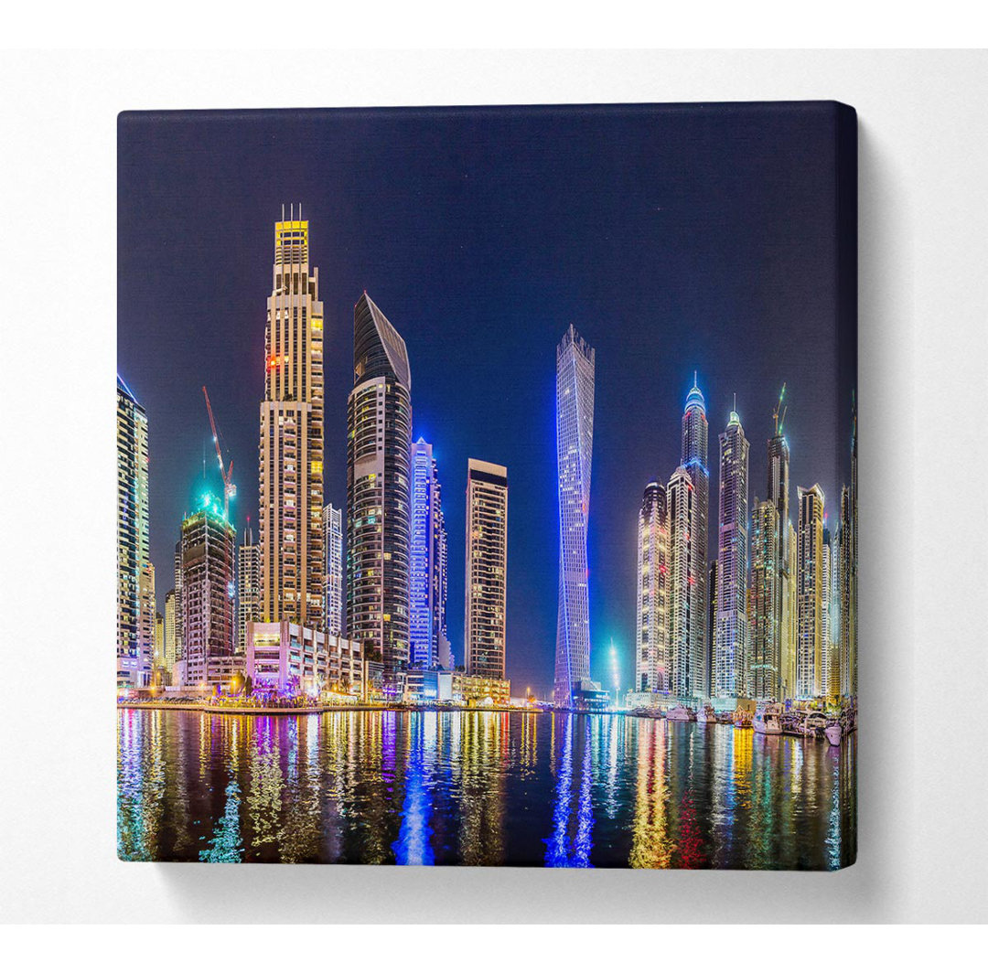 Agu Cayan Tower Blues - Kunstdrucke auf Leinwand - Wrapped Canvas