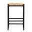 Chaise d'appoint en cuir martelé sans dossier-96885047