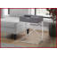 Table basse contemporaine en stratifié gris avec structure en chrome Tiroir de rangement polyvalent pour le salon