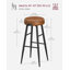 Ide Upholstered Counter Stool with Metal Frame-478538846-477764700