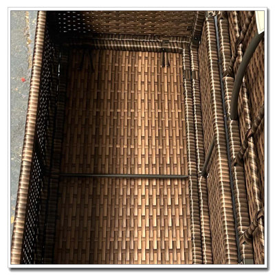 Outdoor Patio Wicker Storage Bench