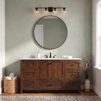 Ensemble de meuble-lavabo simple 60 po avec plateau en marbre Soma
