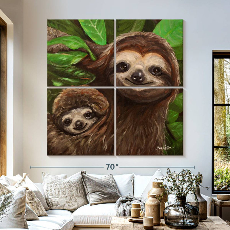 Brampt Sloth All Smiles, 57" H x 57" W