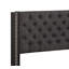 Très grand lit tapissier noir Elegant Transitional