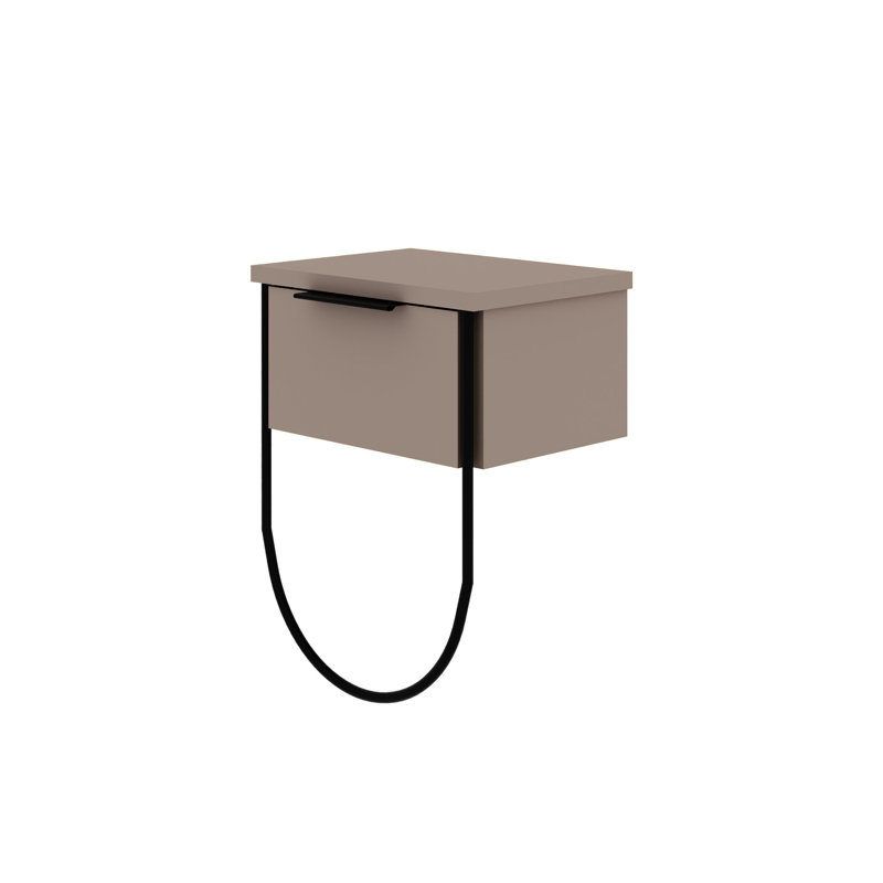Yandi 12.96'' W Nightstand, Light Mocha