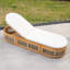 Chaise longue d'extérieur en acacia