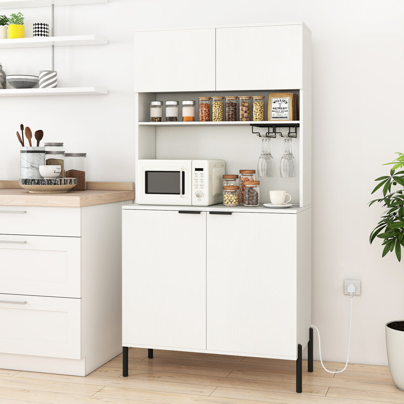 164cm Kitchen Pantry, White