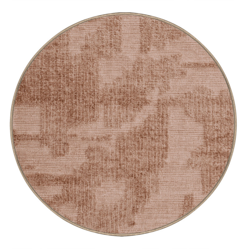 Tapis abstrait lavable à la machine, Rond 6 pi