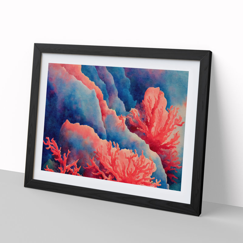 The Coral Reef Vol.6 - Single Picture Frame Print, Black, 25cm H x 34cm W