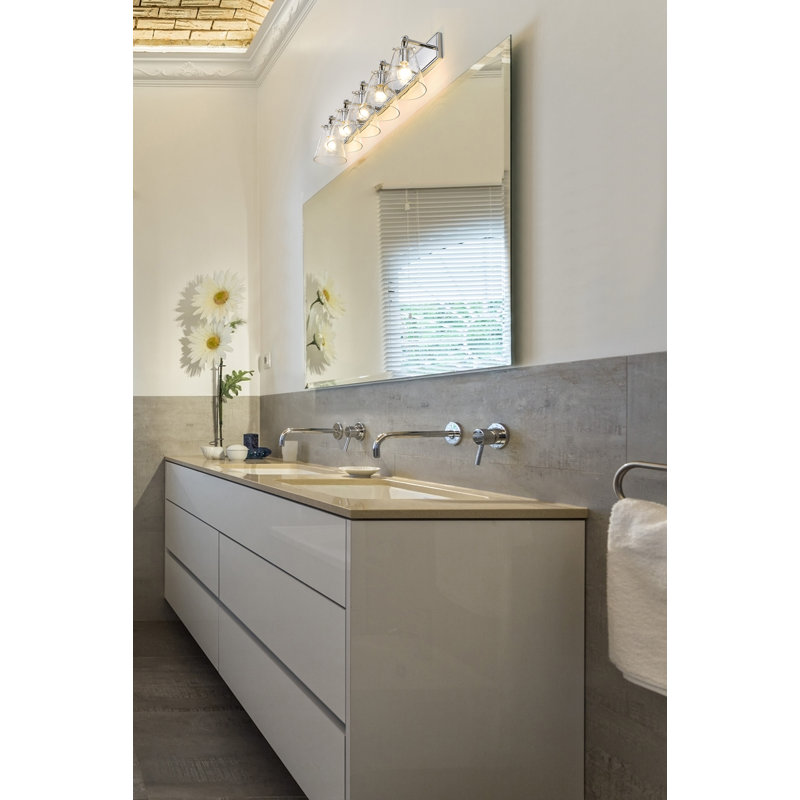 Éclairage de salle de bain à intensité variable 5 lumières Ellesmere, Chrome