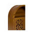 Armoire de rangement arquée sculptée à la main avec portes creuses, finition noyer