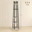 Four Shelf Coat Stand 34.8*34.8*179 cm MDF 1 Piece Coat Rack Grey Coat Storage