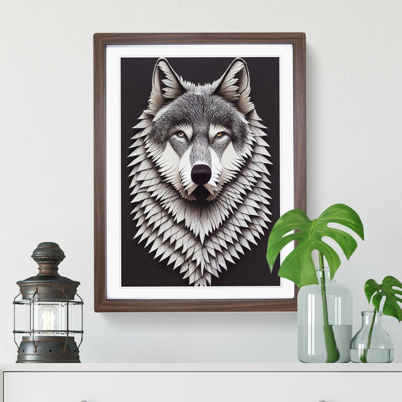 XV1022-5285X Wolf Spikes No.1 - Single Picture Frame Print, 46cm H x 34cm W, Brown