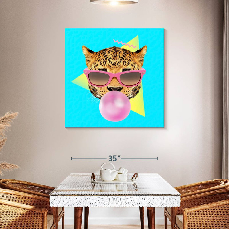 Crowle Bubble Gum Leo, 39" H x 39" W