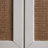 Wooden 4 Door White Media Credenza Sideboard With Brown Woven Rattan Doors And Metal Base