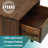Acacia Silvia Solid Wood Nightstand with 2 - drawer-1974358626