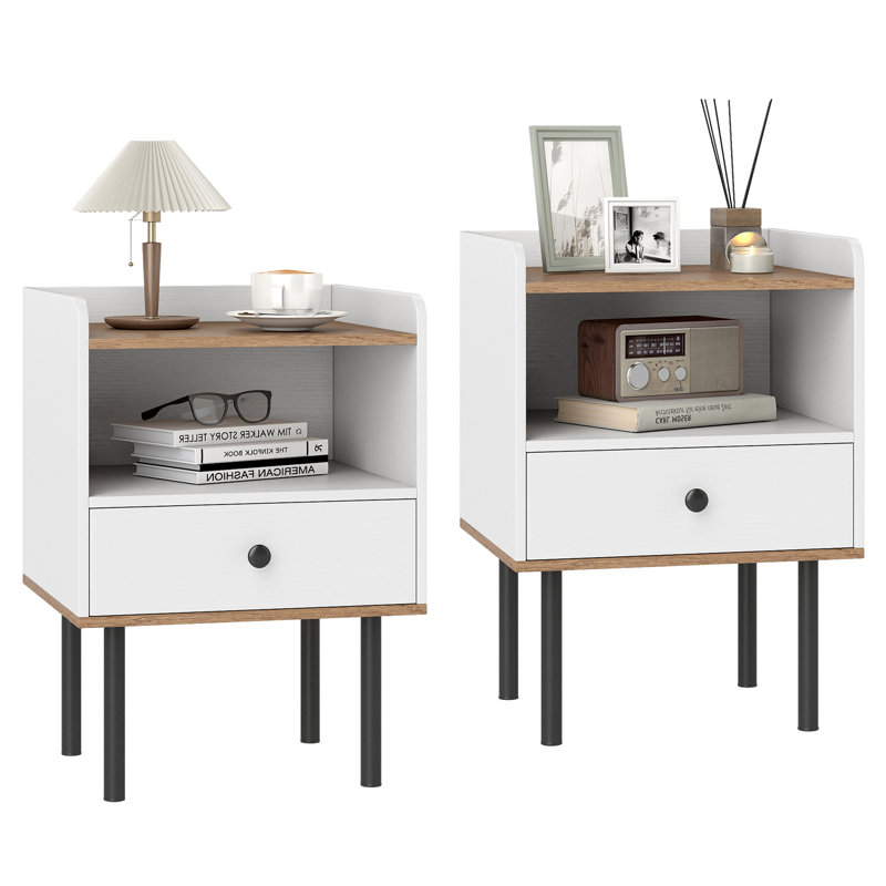 41cm W Manufactured Wood Bedside Table