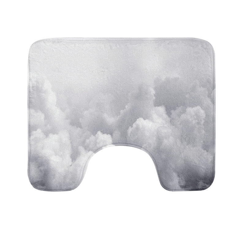 Tapis de salle de bain gris en U 20 po gris