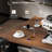 54.5" Farmhouse Kitchen Island With Drop Leaf, Built-In Power Outlet, Sliding Barn Doors With Internal Storage Racks, Spice Rack, Rolling Kitchen Cart On Wheels-2145548539