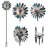 Solar Blue‑Leaf Outdoor Wind Spinner Light